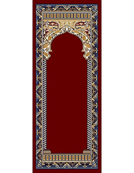 Коврик бордовый Гулистон J007A