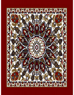 Коврик красный Азата 2044A
