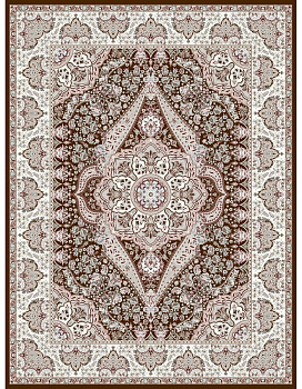 Ковер темно-коричневый Садаф 0033A