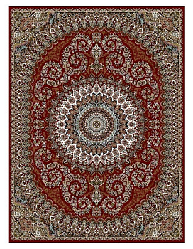 Ковер бордовый Симин 8415A