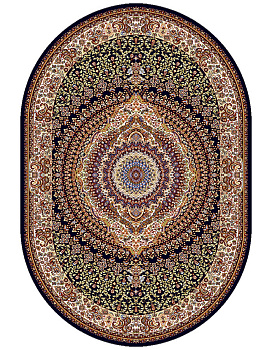 Ковер синий Гулистон 0046A