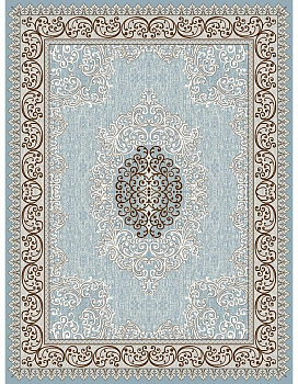 Ковер голубой Садаф 0021A