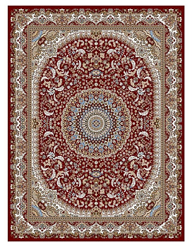 Ковер бордовый Симин 8420A