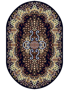 Ковер синий Гулистон 8005A