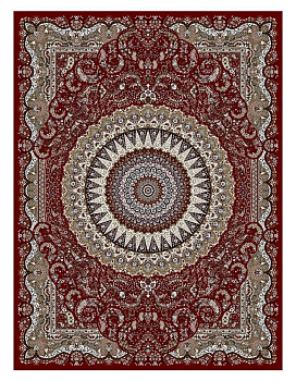 Ковер бордовый Симин 8414A