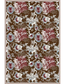 Ковер темно-коричневый Садаф 0082A