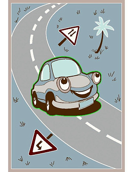 Ковер темно-серый Садаф 0062A