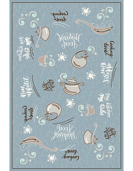 Ковер голубой Садаф 0026A