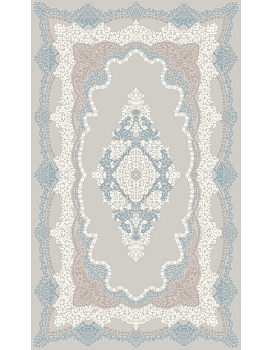 Ковер голубой Садаф 0088A