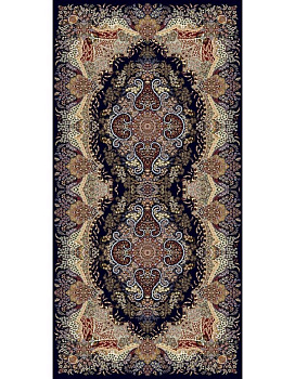 Ковер синий Гулистон 8005A