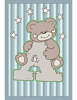 Ковер голубой Садаф 0060A