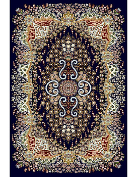 Ковер синий Гулистон 8005A