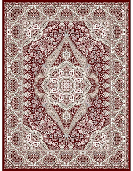 Ковер бордовый Садаф 0033A